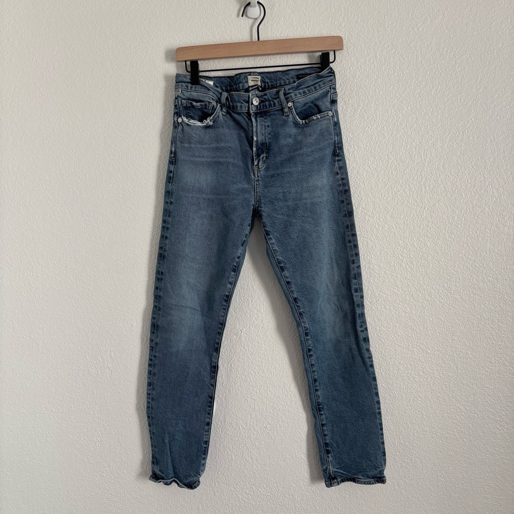 Citizens of Humanity Women's Size 28 Blue Harlow Ankle Mid Rise Slim Jeans